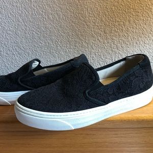 Twin-Set lace overlay slip-on